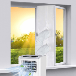 400cm Klimaanlage Fensterabdichtung für mobile Klimageräte, Wäschetrockner, Ablufttrockner, GLANXY Klimagerät Fenster Klima Abdichtung für Dachfenster, Flügelfenster, Schiebefenster, Kippfenster Angebot bei HelloDeals