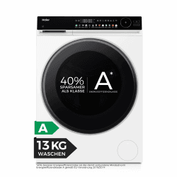 Haier Frontlader Waschmaschine 13kg G7 Serie HW130-B14667U1 | A -40%, Große Kapazität, Flüsterleiser Direktantrieb, Automatik- und Expressprogramm, Vollwasserschutz, Hygiene-Technologien G7 Series 13 kg Angebot bei HelloDeals