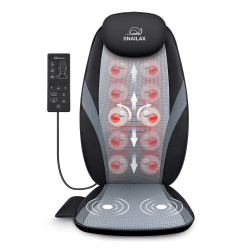 Snailax Massagesitzauflage mit Shiatsu, Wärme und Vibration | Nacken- und Schultermassage, Rückenmassagegerät für Stühle, praktische Massagesesselauflage, Geschenke für Männer Frauen 1 Stück (1er Pack) Angebot bei HelloDeals