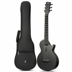 Enya Nova Go Mini Gitarre 1/4 Akustik Gitarre aus Kohlefaser(Schwarz) | Reisegitarre für Erwachsene Anfänger Ostern Geburtstag Weihnachten Geschenk Akustische 32'' Schwarz Angebot bei HelloDeals