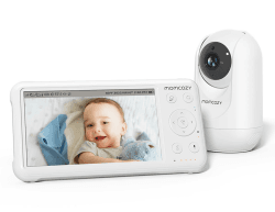 Momcozy BM01 Babyphone mit Kamera ohne WLAN, 5 Zoll Baby Monitor | 1080P HD-Video Babyphone 4 x Zoom IR-Nachtsicht Weitwinkelobjektiv 2-Wege-Audio Vox-Modus 300 m Reichweite Display+1 Kamera Angebot bei HelloDeals