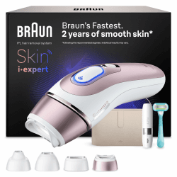 Braun Smart IPL Geräte Haarentfernung Skin i·expert 7, PL7442, Rosegold | Alternative Laser Haarentfernung, Dauerhafte Haarentfernung, Inkl. Etui, Mini-Rasierer, Gillette Venus Rasierer, 4 Aufsätze Weiß/Rosegold 4 Aufsätze Angebot bei HelloDeals