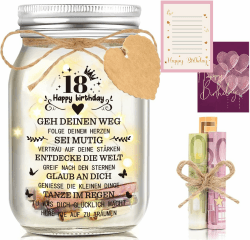 Geldgeschenk 18 Geburtstag Mädchen Junge, LED Flaschenlicht | Geldgeschenke Verpackung Geburtstag, 18. Geburtstag für Mädchen Junge Frau Beste Freundin Schwester Familie 18 Mädchen Angebot bei HelloDeals