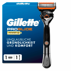Gillette Fusion5 Proglide Power Rasierer Herren, Metall, Schwarz | Inkl. 1 Nassrasierer, 1 Rasierklinge mit Neuem Everglide Gleitstreifen für Noch Sanfteres Gleiten NEU 1 stück (1er Pack) Angebot bei HelloDeals