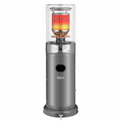 Zelsius Gas Heizstrahler "Zermatt" | 11 kW | Ø 46 cm x 137 cm | Hellgrau | Terrassenheizstrahler außen, Terrassenheizung, Outdoor Heizpilz, Gasheizpilz für Terrasse Balkon und Garten Angebot bei HelloDeals