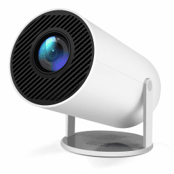 Mini Beamer 4K Unterstützt Android 11,Beamer Handy Outdoor 180°Drehbarer,Mini Projector 5G WiFi 6 BT 5.0, Geeignet für Telefon/PC/HDMI USB,Smart Projector für Handy Phone/TV Stick/Laptop/HDMI Perlweiß Angebot bei HelloDeals