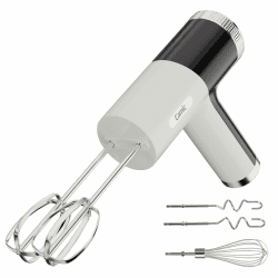 Camic Handmixer mit 9 Geschwindigkeitsstufen, Kabelloser Elektrisch- Handrührgerät mit Schneebesen, Knethaken und Rührstab zum Schlagen von Eiern, Sahne und Marmelade sowie zum Mixen White+black Angebot bei HelloDeals