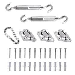 Sekey Sonnensegel Befestigungs Kit Zubehör Montage 8 Zoll, zur Befestigung von Dreieckiges Sonnensegel, Karabiner Montageset aus Edelstahl, 30-teilig Angebot bei HelloDeals