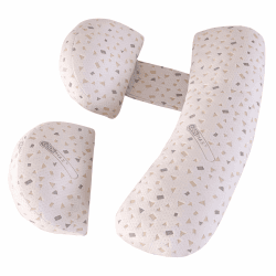GKXLH Abnehmbarer Schwangerschaftskissen zum Schlafen mit Abnehmbarem Bezug | Verstellbarer Pregnancy Pillow, Doppelkeil Schwangerschaftskissen für Schwangere Stütze für Rücken, Bauch, Hüften, Beine Large Graue Punkte Angebot bei HelloDeals