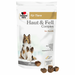 Doppelherz für Tiere Haut und Fell Complex für Hunde | Mit wichtigen Omega-3 und Omega-6 Fettsäuren – 60 Chews 60 Chews Single Angebot bei HelloDeals