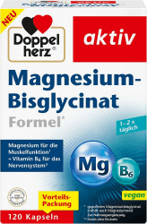 Doppelherz Magnesium-Bisglycinat - Formel* | *gepuffertes Magnesiumbisglycinat enthält auch Magnesiumoxid - Plus Vitamin B6 - 120 Kapseln 115.8 g (1er Pack) Angebot bei HelloDeals