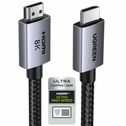 UGREEN HDMI 2.1 Kabel, 8K@60Hz, 4K@240Hz, HDMI zertifiziert, 48Gbps, 2M | Aluminiumgehäuse, Nylongeflecht, HDR, eARC, VRR, ALLM, Dolby Atmos, kompatibel mit PS5, TV, PC, Laptop, Monitor, Projektor 2.0 Meter Angebot bei HelloDeals
