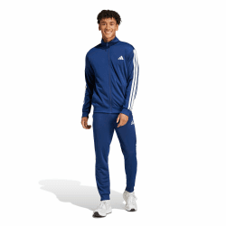 adidas Herren Sportswear Basic 3 Stripes Tricot Tracksuit L Dark Blue Angebot bei HelloDeals