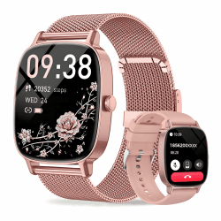 coioc Smartwatch Damen mit Telefonfunktion, 1.85 Zoll HD Voll-Touchscreen Fitness Tracker, 120+ Sportmodi, IP68 Wasserdicht Smart Watch mit Herzfrequenz, SpO2, Schlafmonitor für iOS Android Rosa Angebot bei HelloDeals