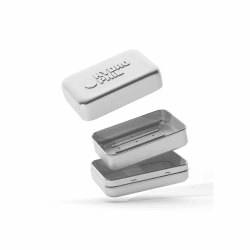 Hydrophil Seifendose aus Aluminium mit Abtropfgitter, 10x6,5x3,5 cm | 100% plastikfrei, Silber, Seifendose Reise wasserdicht, Seifenbox, Seifenbehälter, Seifenschale fürs Reisen, Camping Angebot bei HelloDeals