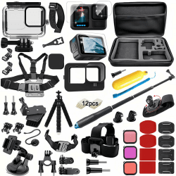 Zubehör Set Bundle für GoPro Hero 13 Black Kit, BMUUPY Wasserdicht Schutzhülle Gehäuse Schnorcheln Fahrradhalterung Selfie-Stange Kopfgurt für GoPro Hero13 Gopro13 Angebot bei HelloDeals