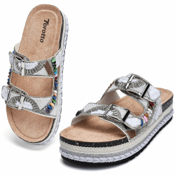 Torotto Damen Pantoletten Sandalen Leder Erwachsene Clogs Hausschuhe Arbeitsschuhe Bequeme Classic 39 EU 87 Weiß Angebot bei HelloDeals
