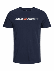 JACK & JONES Male T-Shirt Logo T-Shirt | T-shirt M Navy Blazer Angebot bei HelloDeals