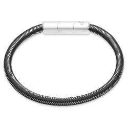 s.Oliver Herren Schmuck – Armband aus Edelstahl mit Magnetverschluss – Klassisch, Stilvoll und Maskulin – Perfekte Geschenkidee schwarz Angebot bei HelloDeals
