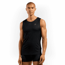 Odlo Unterhemd Herren Kurzarm Active F-Dry Light | Funktionsshirt | Funktionsunterwäsche Singlet Sportunterhemd |Tanktop| Herren Schwarz XL Angebot bei HelloDeals