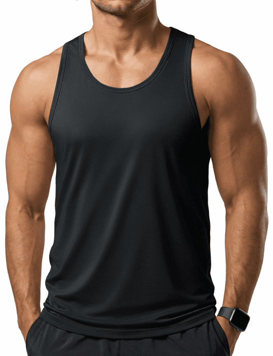 KEFITEVD Tank Top Herren Baumwolle Muskelshirts Gym Tanktop Sommer Outdoor | Weiche Baumwolle, Atmungsaktiv, Saugfähig, Leicht, Elastisch, Langlebig, Ärmellos, Locker, Viel Bewegungsfreiheit L Schwarz Angebot bei HelloDeals