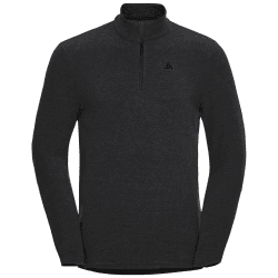Odlo Herren Langarm Shirt mit Reißverschluss ROY Shale Grey - Black Stripes XL Angebot bei HelloDeals