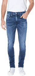 Replay Herren Jeans Anbass Slim-Fit mit Power Stretch 38W / 32L Medium Blue 009 Angebot bei HelloDeals