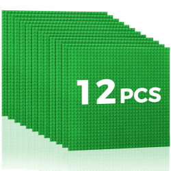 12 Platten Set Bauplatte, Kompatibel mit Meisten Marken, 25 ×25cm, Konstruktionsspielzeug für Kinder, Grüne Grundplatte grün 12pcs Angebot bei HelloDeals