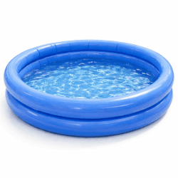 Aufblasbarer Pool - Aufstellpool blau - rund für Kinder & Erwachsene - Für Garten - straparziehrfähige PVC Hülle für Badespaß (∅114 cm) Angebot bei HelloDeals