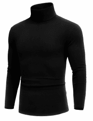 COOFANDY Rollkragenshirt Herren 1 or 3er Pack | Elastischer Thermo-Feinstrick, Leichter Unterzieh Rollkragenpullover XL Schwarz Angebot bei HelloDeals
