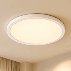 LQWELL LED Deckenleuchte IP44 Badlampe Rund Flach 18W 4000K 1980lm 22cm Weiß-4000k Ø22cm 1er Pack Angebot bei HelloDeals