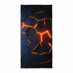 3D-Effekt Lava Velourstuch, 75x150 cm, 100% Baumwolle, Velours Angebot bei HelloDeals