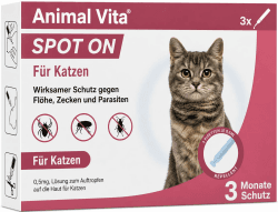 Animal Vita® Spot On Natürlicher Zeckenschutz für Katzen [zuverlässiger Schutz] natürliches Zeckenmittel für Katzen - Repellent gegen Zecken, mit Sofortwirkung 3 Pinpetten Angebot bei HelloDeals