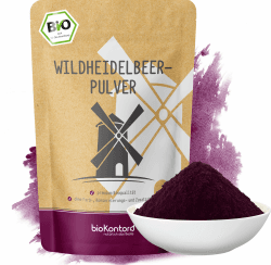 bioKontor – BIO Wildheidelbeerpulver 100g – 100% natürlich – Wildsammlung | Wildheidelbeeren Pulver gefriergetrocknet – deutsche Handabfüllung – ideal für Smoothies, Müsli & Joghurt - Heidelbeerpulver 100 g (1er Pack) Angebot bei HelloDeals