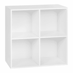 WOLTU Bücherregal mit 4 Fächern, Würfelregal Selbsttragend, Weiß | Nordisches Holzlager, Selbsttragend mit Kippschutz für Schlafzimmer Wohnzimmer Arbeitszimmer Büro, 60 x 60 x 30 cm 4 Fächern (29T x 59,6B x 59,8H cm) Weiß Angebot bei HelloDeals