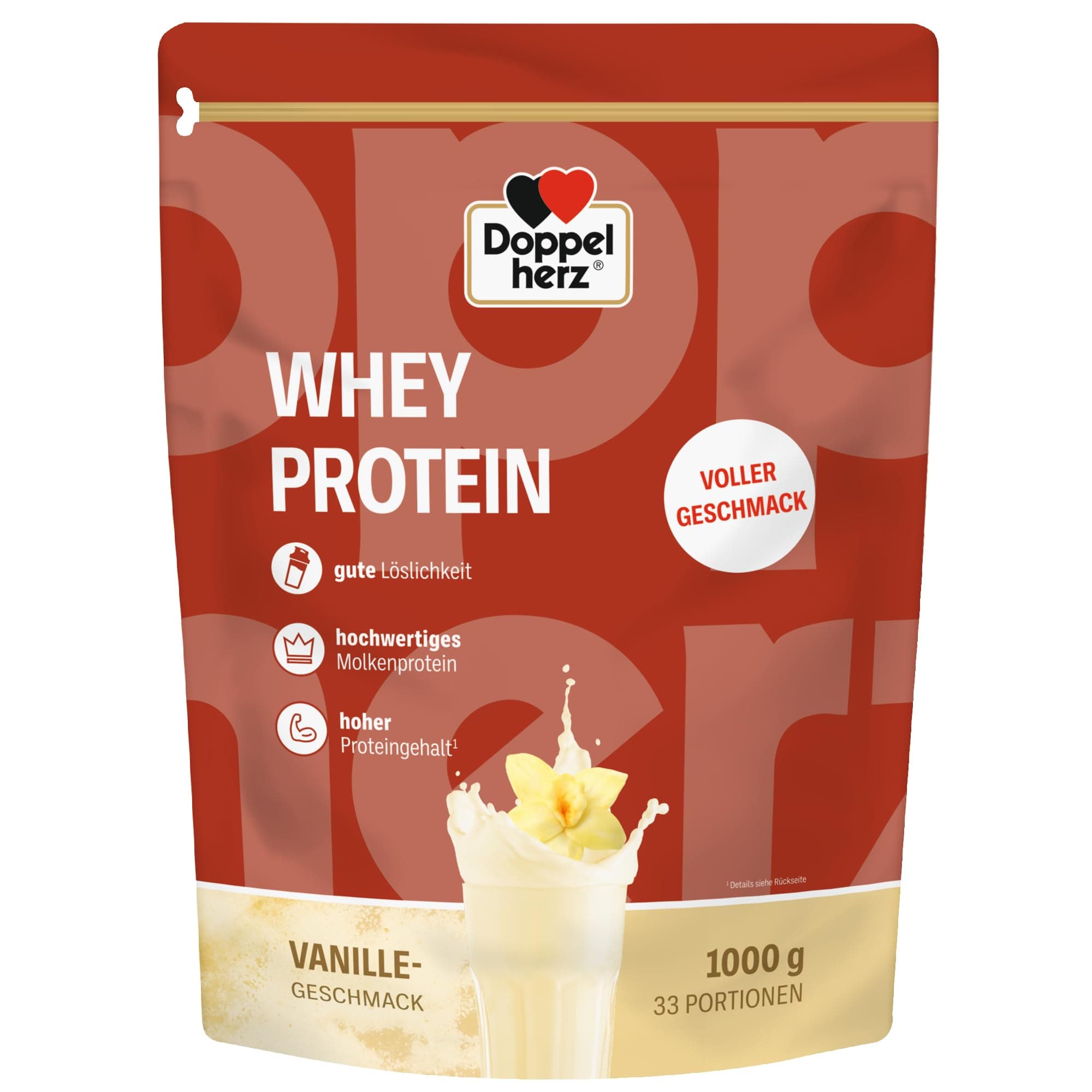 Doppelherz WHEY PROTEIN Vanille – Proteinpulver auf Molkenbasis in bewährter Doppelherz-Qualität 1000g Vanille 1000 g Angebot bei HelloDeals