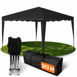 Kronenburg Faltpavillon wasserdicht Dachmaß 3 x 3 m UV Schutz 50+ Pavillon in Schwarz Schwarz 3 x 3 m ohne Seitenteile Angebot bei HelloDeals