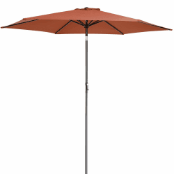 Kingsleeve® Sonnenschirm 300cm UV Schutz 80+ Abdeckung Kurbel Knickbar Rund Balkon Terrasse Garten Balkonschirm Kurbelschirm Marktschirm Terracotta Terrakotta ohne LED Angebot bei HelloDeals
