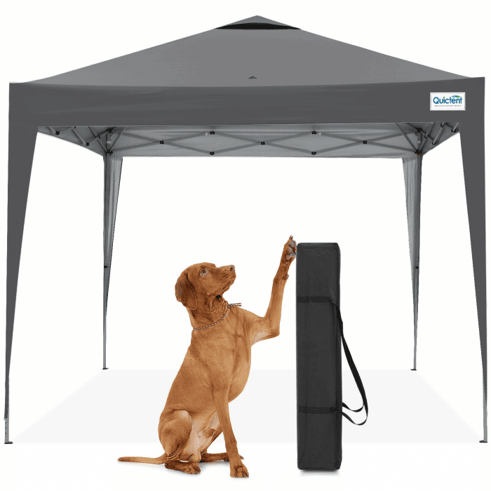 Quictent Faltpavillon 3x3m wasserdicht | Partyzelt, Pop-Up Pavillon, Gartenpavillon, stabil, winterfest, UV-Schutz 50+, Tragetasche inkl, Stahlrahmen Grau Angebot bei HelloDeals