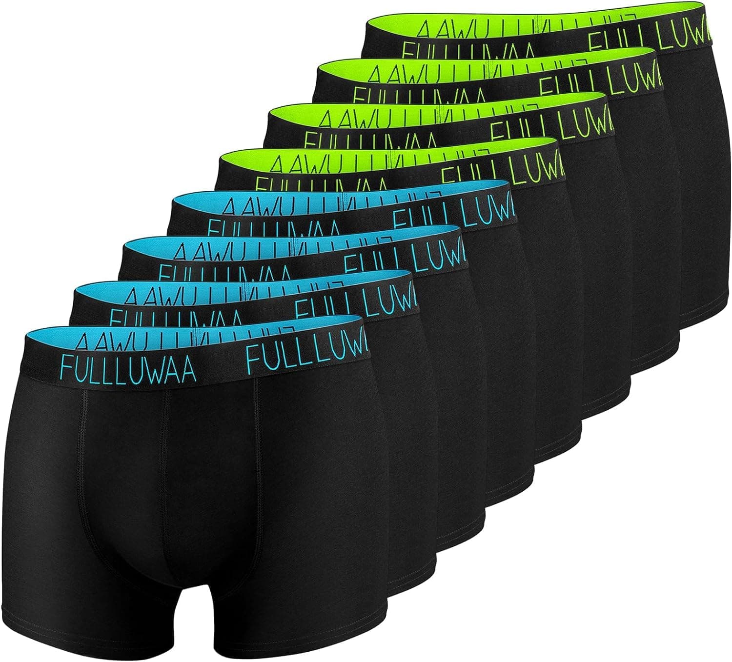 Fullluwaa Boxershorts Herren 8er Pack Baumwolle, Weich & Elastischer Bund | Retroshorts Boxer Unterhosen Männer, Etikettenlos, Bequem, Hautfreundlich & Atmungsaktiv, Nach vielen Wäschen kaum verformbar XXL 8er Schwarz(blau/Grün) Angebot bei HelloDeals