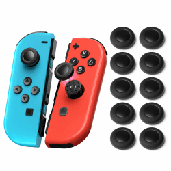 10 Stück Joystick Kappen für Nintendo Switch/OLED/Lite | Rutschfeste Ersatzkappen mit Diamantprofil für Joy Con Switch Controller, Switch Zubehör Ersatzteile Angebot bei HelloDeals