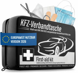 HELDENWERK® Erste Hilfe Set Auto Norm 2026 DIN 13164:2022 StVZO konform | Verbandskasten Auto europaweit nutzbar, Nach neuster Verordnung, kompakt & griffbereit, Wasserabweisend, Steril verpackt Angebot bei HelloDeals