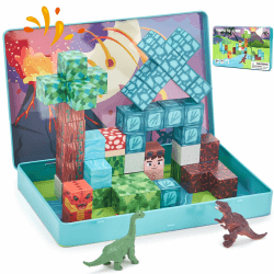 hahaland Mini Magnetische Bausteine ab 3 Jahre, 48PCS & 2 Dino-Figuren | A5 Reiseset Mini Magnetic Building Blocks, STEM Montessori Magnetbausteine, Reisespielzeug für Kinder 3–5 Jahre, Geschenkidee Dinosaurier Angebot bei HelloDeals