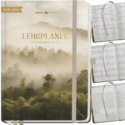 Lebenskompass® Lehrerkalender 2026/2027 DIN A5+ ”Pine” – Schuljahresplaner Hardcover mit Wochen & Monatsübersichten, Klassen & Notenlisten, Stundenplänen für Lehrerinnen und Lehrer Angebot bei HelloDeals