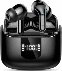 Bluetooth Kopfhörer in Ear, 6D-Stereo 2026 Kopfhörer Kabellos Bluetooth 5.4 | 56Std Tiefer Bass Wireless Earbuds, ENC Noise Cancelling, IP-X7 Wasserdicht Headphones, USB-C Ohrhörer Sport für Android iOS A-Dunkelschwarz PRO Angebot bei HelloDeals