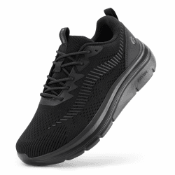 FitVille Walkingschuhe Herren Extra Weite Sneaker Atmungsaktive Laufschuhe Bequeme Sportschuhe für Breite Füße 47 EU X-Weit Schwarz Angebot bei HelloDeals
