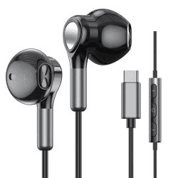 USB C Kopfhörer für Samsung Galaxy S26 S25 S24 S23 S22 S21 A56 A55 Kopfhörer USB C mit Mikrofon In-Ear Kopfhörer mit Kabel Ohrhörer USB Typ C für iPhone 17 16 15 iPad Pro Air 5 Mini 6 Google Pixel 9 Schwarz USB C Angebot bei HelloDeals
