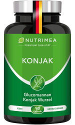 Glucomannan aus Konjak Wurzel | Hochdosiert mit 95% pro Kapsel | Nutrimea | Natürliche Ballaststoffe | 90 Kapseln 100% Vegan | GVO-frei | Glutenfrei | Laktosefrei | Premium Qualität 90 Stück (1er Pack) Angebot bei HelloDeals
