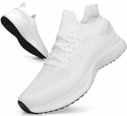 Giniros Sportschuhe Herren Slip on Sneaker Leichte Laufschuhe Tennisschuhe | Slip-on, Weich, Leicht, Atmungsaktives Mesh, EVA-gummi Rutschfest & Stoßdämpfend, für Sport, Outdoor, Tennis, Arbeit & Alltag 44 EU Weiß Angebot bei HelloDeals