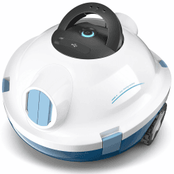 Poolroboter, kabelloser Poolsauger, Schnurloser Roboter-Poolreiniger, automatischer, leistungsstarker Poolsauger, 130 Minuten Laufzeit, selbstparkend, ideal für Flache Böden bis 110 m²(Weiß) Angebot bei HelloDeals